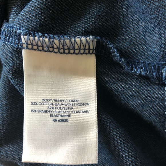 NWT LANDS’ END Sport Knit Soft Cotton Denim Blue Popover Tunic Size Small - Picture 6 of 6